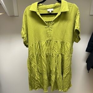 Green Tiered Women's dress
